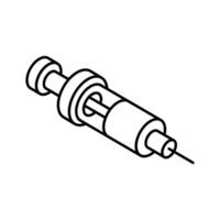 Ready to use isometric icon showing medical injection.. vector