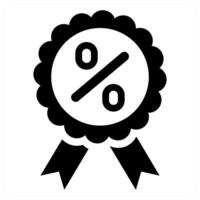 Discounts icon concept in black color vector