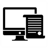 Document icon concept in black color vector