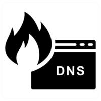 DNS icon concept in black color vector