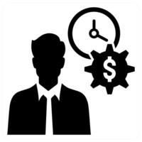 Earnings icon concept in black color vector
