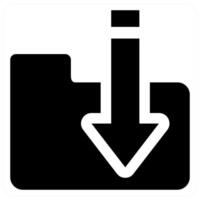 Download Folder and folder in black color vector