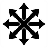 Directions icon in black color vector
