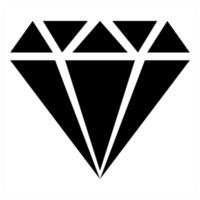 Diamond icon concept in black color vector