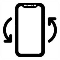 Device Rotation icon concept in black color vector