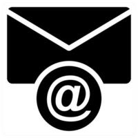 Email and message concept in black color vector