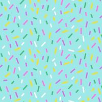 Sweet Donut Seamless Background with Candy Sprinkles Featuring Rainbow Colored Sugar Vermicelli and Glaze Texture Perfect for Fun Dessert Style Projects and Confectionary Inspired Design vector