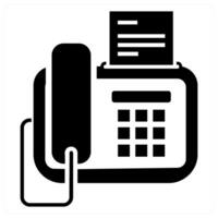 Fax icon concept in black color vector