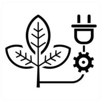 Eco Power icon concept in black color vector