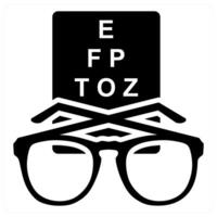 Eye Checkup icon concept in black color vector