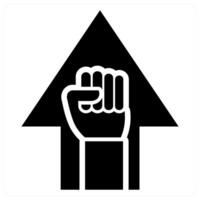 Empowering icon concept in black color vector