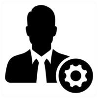 Employee Management concept in black color vector