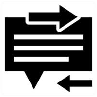 Feedback icon concept in black color vector
