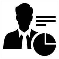 Employee Data icon concept in black color vector