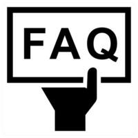 Faq icon concept in black color vector