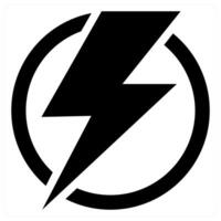 Energy icon concept in black color vector