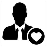 Favorite Employee icon concept in black color vector