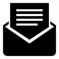 Email Newsletter in black color vector