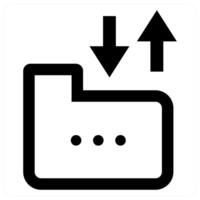 Folder Sharing icon concept in black color vector