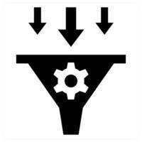 Filtration icon concept in black color vector