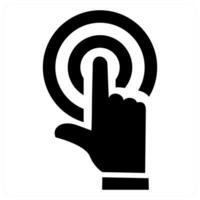 Finger Touch concept in black color vector