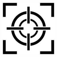 Focus icon concept in black color vector
