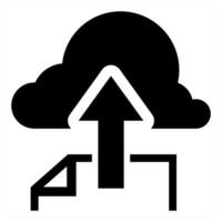 File Storage concept in black color vector