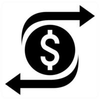 Flexible Funding icon concept in black color vector