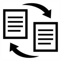 File Transfer concept in black color vector