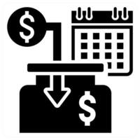 Fixed Funding icon concept in black color vector
