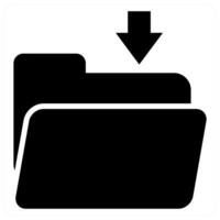 Folder icon concept in black color vector