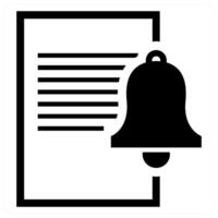 File Notification concept in black color vector