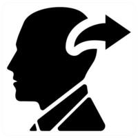 Forward Thinking icon concept in black color vector