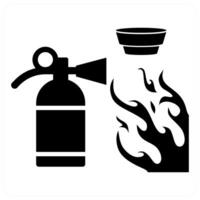 Fire Extinguisher icon concept in black color vector