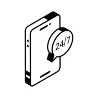 A captivating isometric icon representing medical app interface... vector
