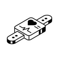 Get a glimpse of this health tracker isometric icon... vector
