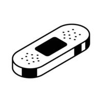 A customizable isometric icon of medical bandage... vector