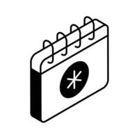 A customizable isometric icon showing a medical appointment... vector