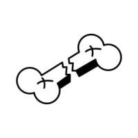 A captivating isometric icon showing a broken bone... vector