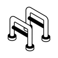 A modern isometric style icon of walking aid... vector