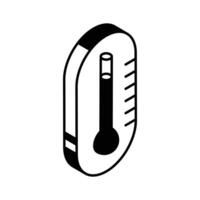 Visually engaging isometric icon of temperature check... vector