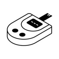 A well designed isometric icon of a glucometer... vector