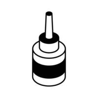 An editable isometric icon of liquid medicine drops... vector