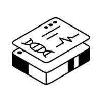 A well crafted isometric icon showing gene study... vector