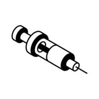Ready to use isometric icon showing medical injection... vector