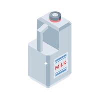 Modern isometric icon design of milk can vector