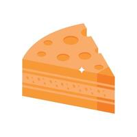 Trendy isometric style icon showing cheese wedge vector