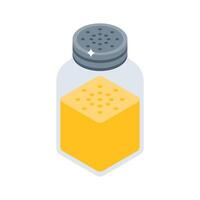 A premium isometric icon of classic salt shaker vector