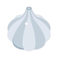Visually appealing isometric icon of fresh garlic bulbs vector