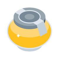 A captivating isometric style icon of honey pot vector